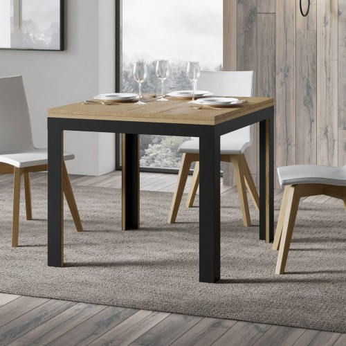Itamoby Extendable table Libra Line in melamine and anthracite iron frame 90 (180) x90 cm