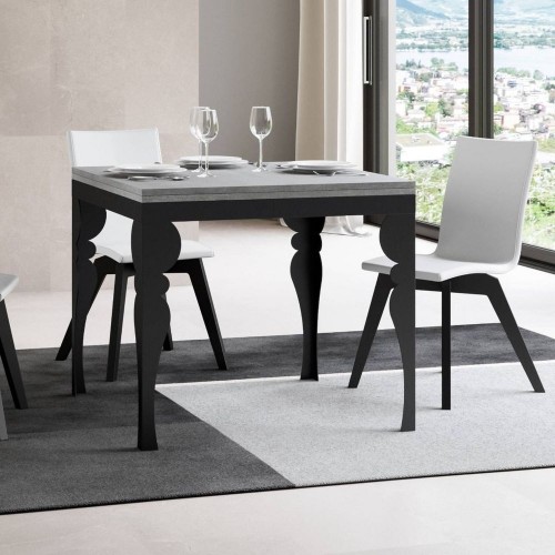 Itamoby Extendable table Paxon Libra in melamine and anthracite iron frame 90 (180) x90 cm