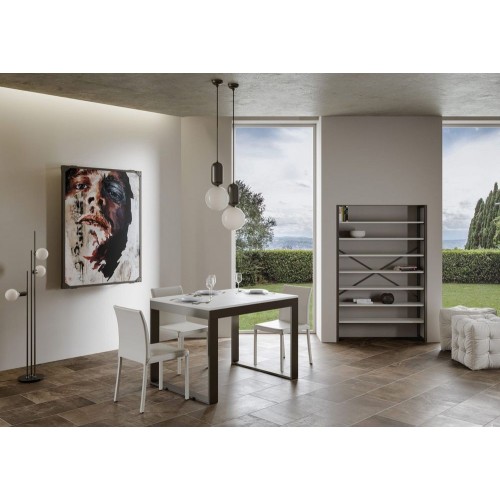 Itamoby Extendable table Tecno Evolution in melamine and iron frame 120 (224) x90 cm