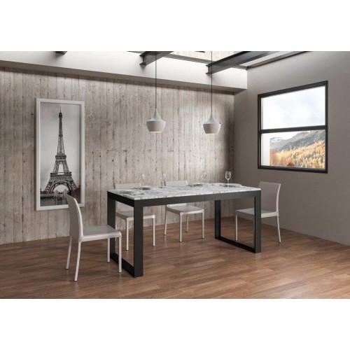 Itamoby Extendable table Tecno Evolution in melamine and iron frame 160 (420) x90 cm