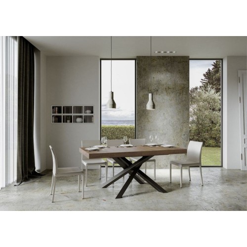 PROMO - Itamoby Volantis extendable table in melamine and anthracite iron frame 180 (284) x90 cm