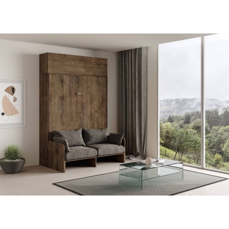  PROMO - Itamoby Lit escamotable français Canapé Kentaro avec élément haut 154x215 (105) cm