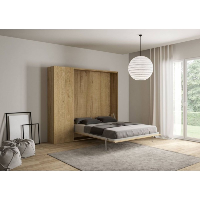  PROMO - Lit double escamotable Itamoby Kentaro avec colonne 234x215 (39,5) cm
