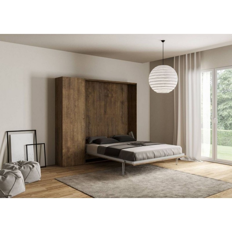  PROMO - Cama doble abatible Itamoby Kentaro con columna de 194x215 (39,5) cm