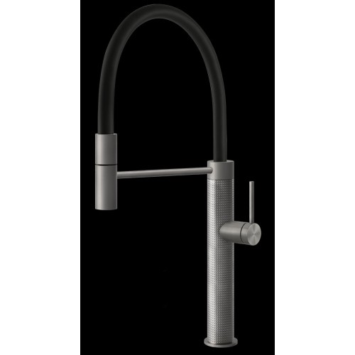 Gessi Semi pro single lever kitchen mixer Cesello 60014 239 Steel Brushed finish