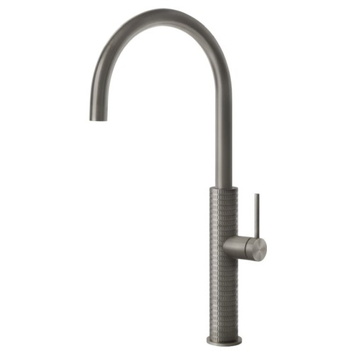 Gessi Kitchen Meccanica single lever mixer 60018 239 Steel Brushed finish