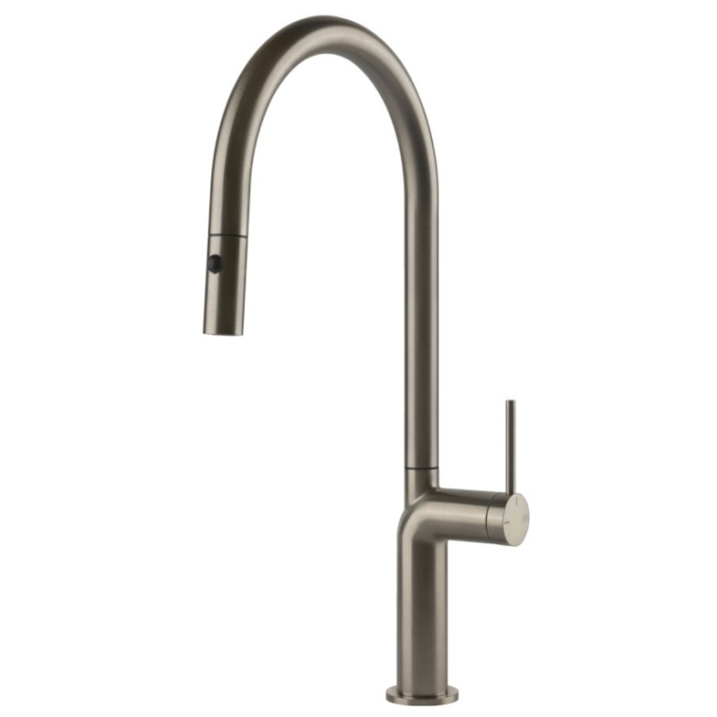  Gessi Single-lever mixer with pull-out shower Stelo Collection 60303 149 Finox finish