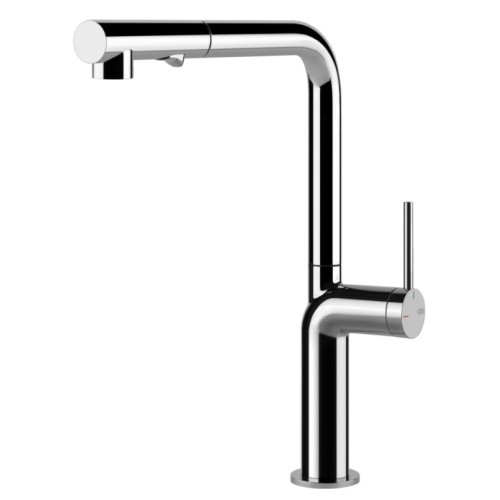 Gessi Single lever mixer with pull out shower Stelo Collection 60311 031 chrome finish