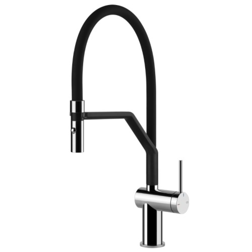 Gessi Semi pro single lever mixer with pull-out spray Inedito Collection 60429 031 chrome finish