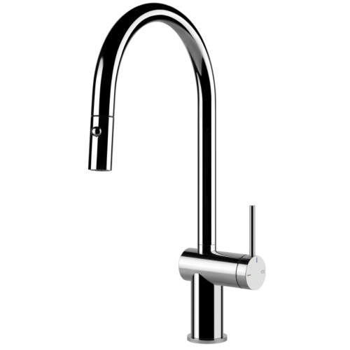 Gessi Single lever mixer with pull-out shower Inedito Collection 60413 031 chrome finish