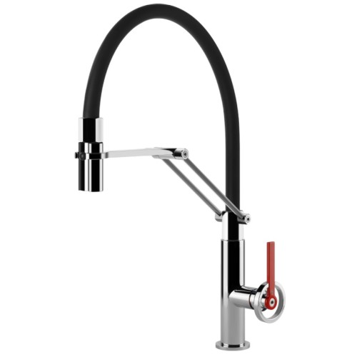 Gessi Semi pro single lever mixer with pull-out spray Officine Gessi-V 60205 031 chrome finish