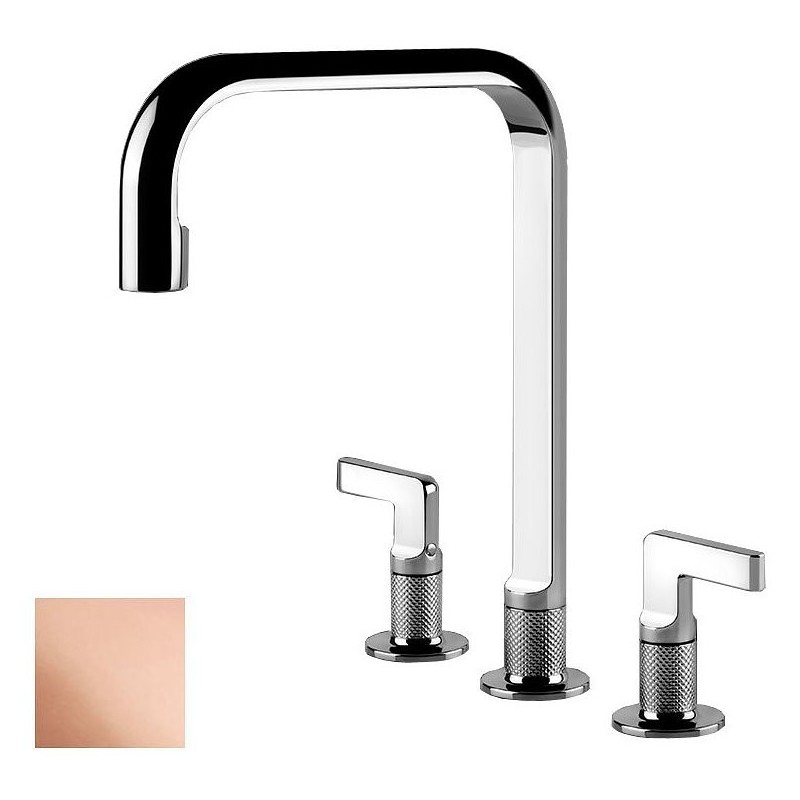  Gessi 3-hole mixer Inciso Collection 58701 030 Copper finish