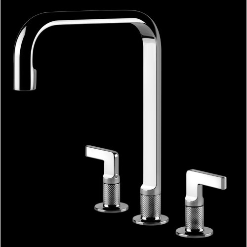 Gessi 3-hole mixer Inciso Collection 58701 246 Gold finish