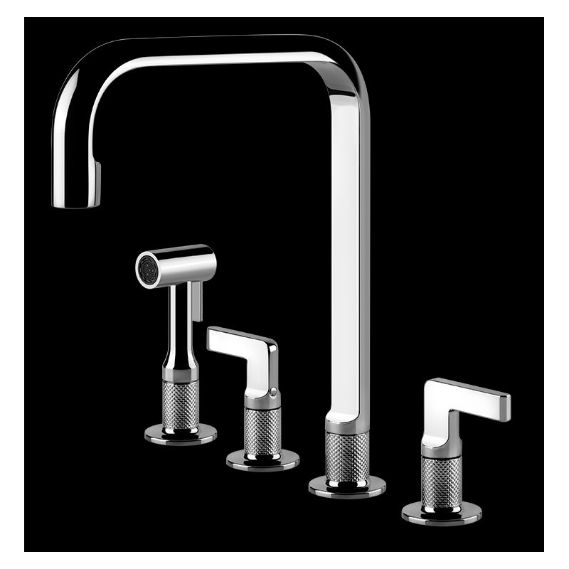  Gessi 4-hole mixer Inciso Collection 58703 031 chrome finish