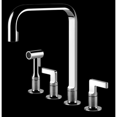 Gessi 4-hole mixer Inciso Collection 58703 726 Warm Bronze Brushed finish