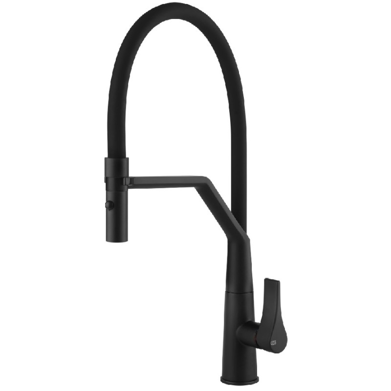  Gessi Semi pro single lever mixer with pull out spray Proton Collection 17191 299 Matte Black finish