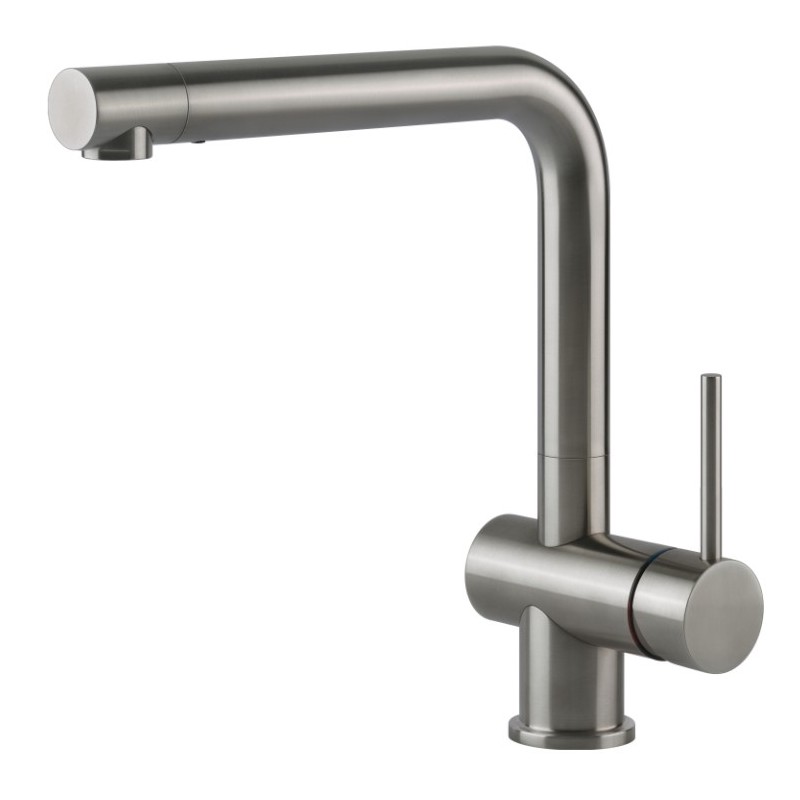  Gessi Single lever mixer Acciaio Collection 60496 239 Steel Brushed finish