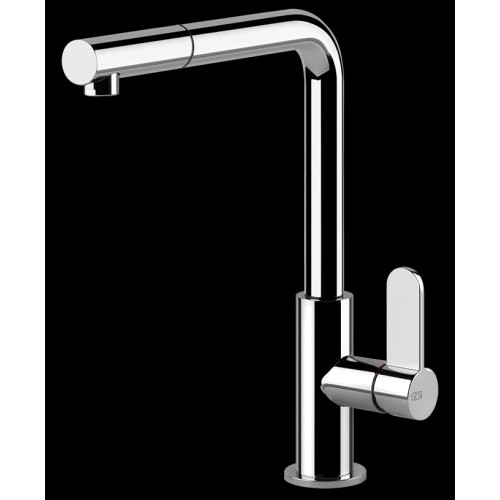 Gessi Single lever mixer with pull out shower Helium Collection 50103 031 chrome finish