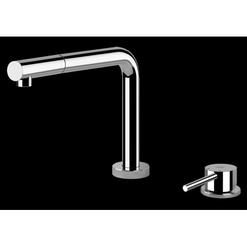 Gessi Foldable mixer with remote control and pull-out shower Su and Giù Collection 50109 031 chrome finish