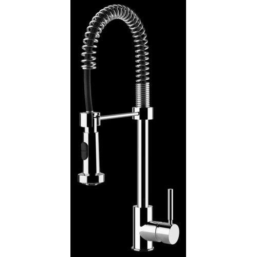 Gessi Semi pro single lever mixer with pull out spray Neutron Collection 50209 031 chrome finish