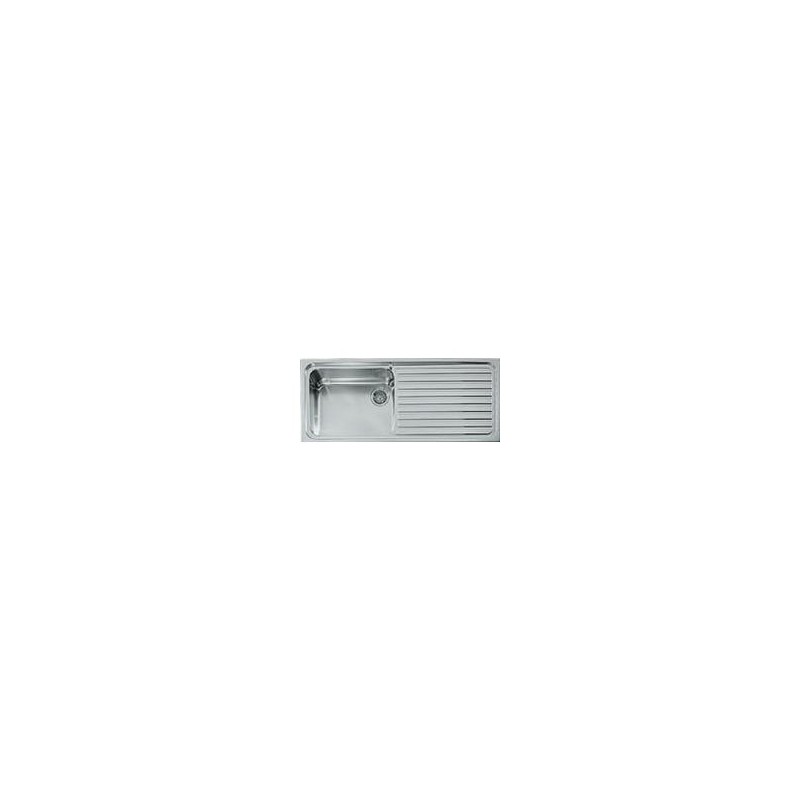  Alpes Semi-flush sink F 5119 / 1V1S with drainer on the right in stainless steel 119x51 cm
