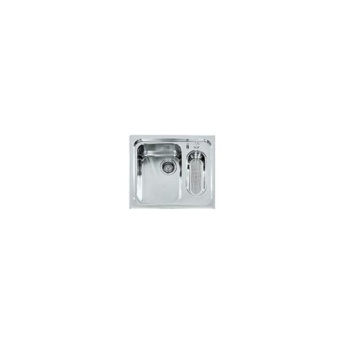 Alpes Lavello semifilo F 559/1V1B con bacinella in acciaio inox da 59x51 cm