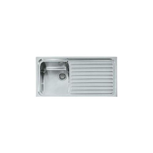 Fregadero Alpes Semifilo F 599 / 1V1S con goteo derecho en acero inoxidable 99x51 cm