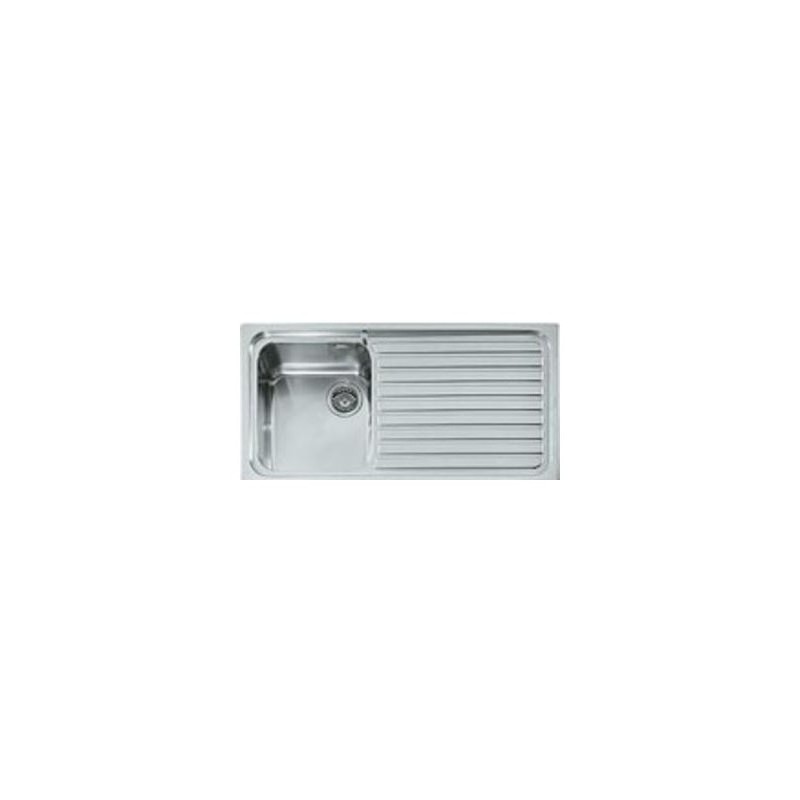  Évier Alpes Semifilo F 599 / 1V1S avec égouttoir à droite en acier inoxydable 99x51 cm