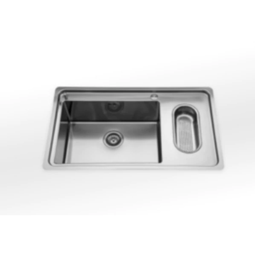 Alpes Évier semi-encastré LFRS 587 / 1V1B avec vasque inox 87x51 cm