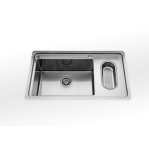 Alpes Semi-flush sink LFRS 587 / 1V1B with 87x51 cm stainless steel basin
