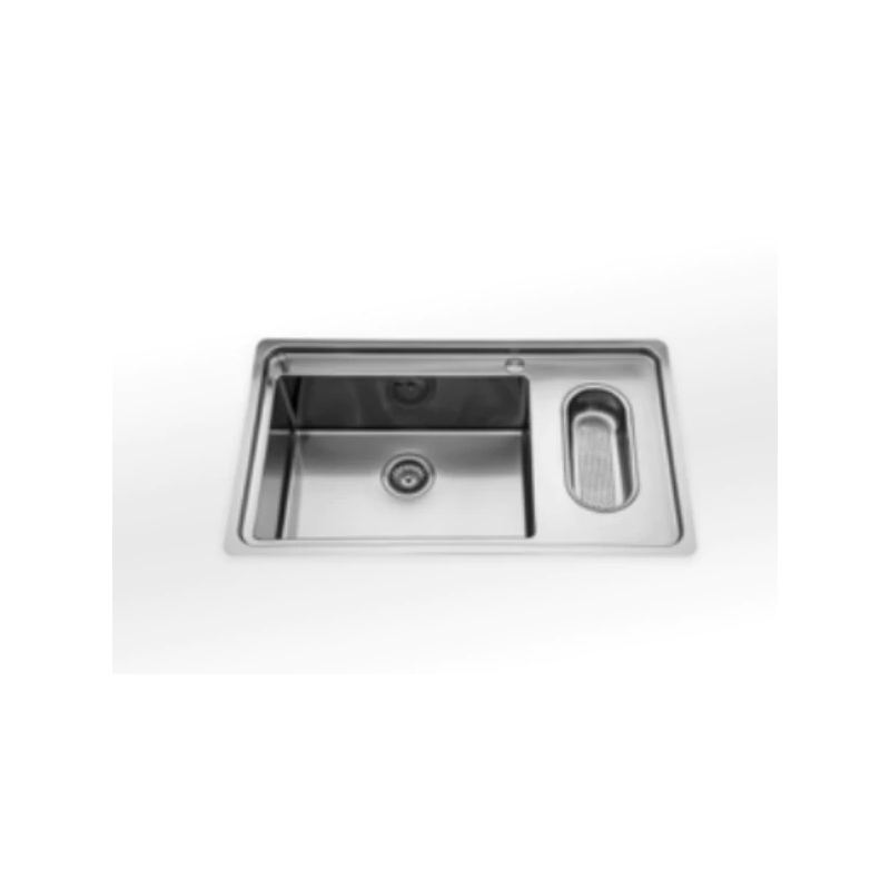  Alpes Évier semi-encastré LFRS 587 / 1V1B avec vasque inox 87x51 cm