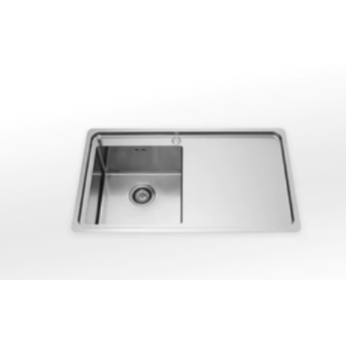 Alpes Evier semi-encastré LFRS 587 / 1V1SL avec égouttoir à droite en inox 87 cm