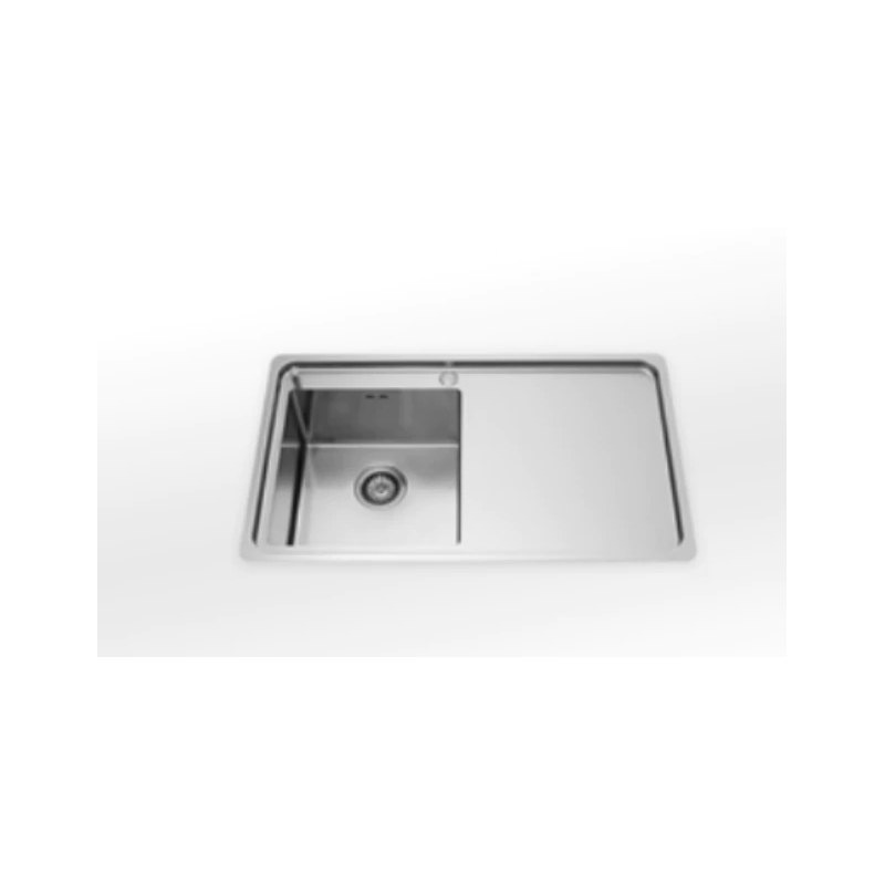  Alpes Evier semi-encastré LFRS 587 / 1V1SL avec égouttoir à droite en inox 87 cm