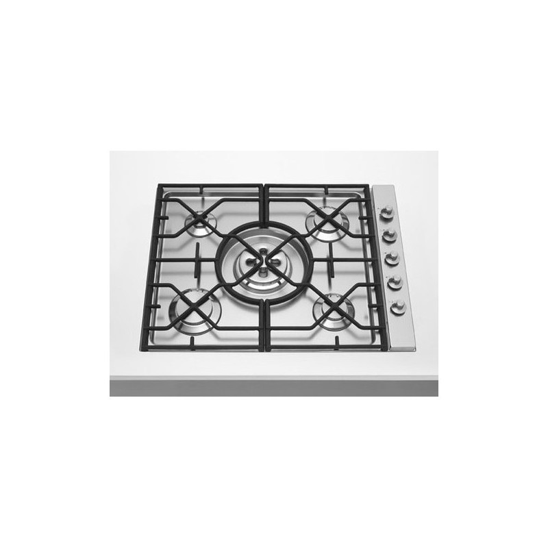  Table de cuisson à gaz Alpes 5674 / 4GTC-CL en acier inoxydable 74 cm