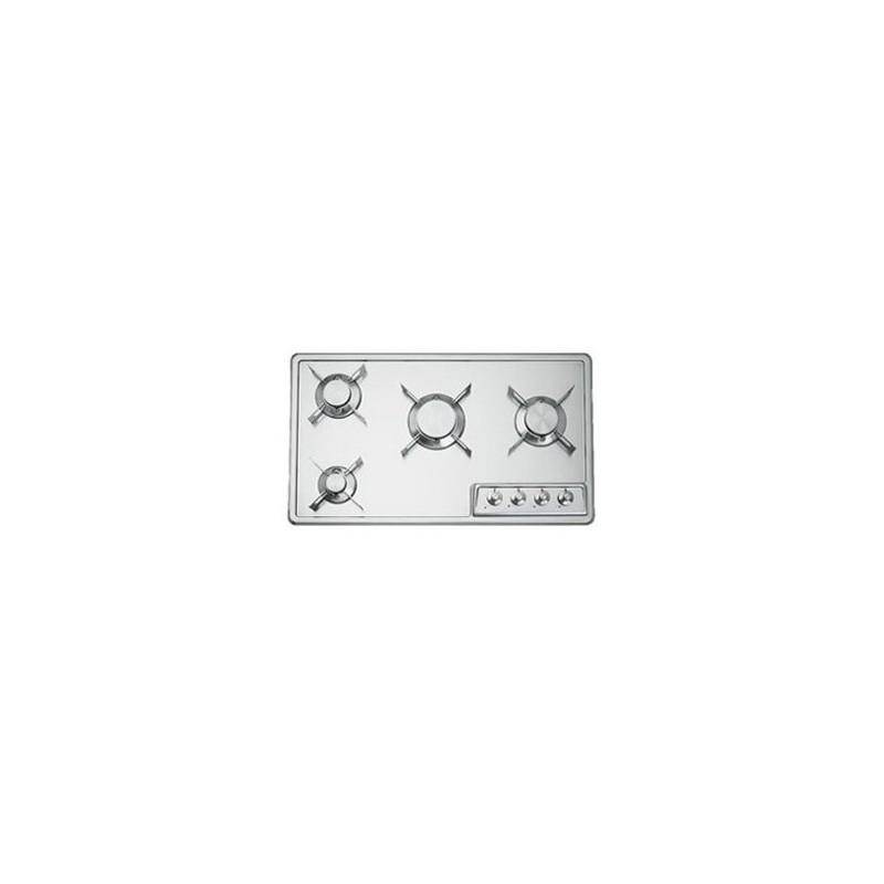  Table de cuisson à gaz Alpes F 489 / 3GTC en acier inoxydable 89 cm