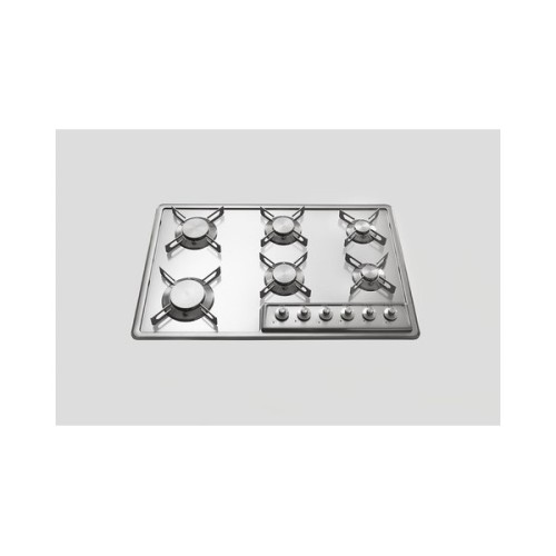Plaque de cuisson à gaz Alpes F 579 / 6G en acier inoxydable 79 cm