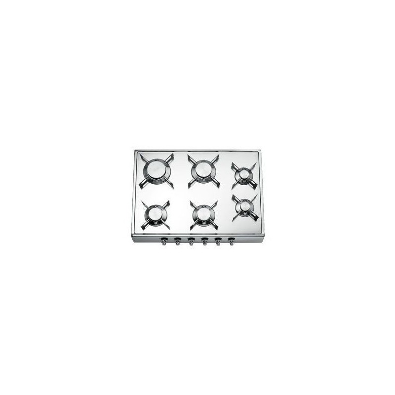  Alpes Folding gas hob R 70 / 6G in stainless steel 69.5 cm