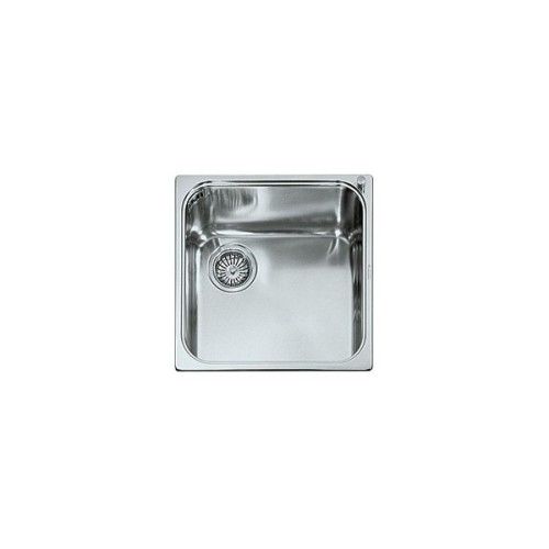 Alpes Lavabo semiempotrado VF 446-S de acero inoxidable de 46x46 cm