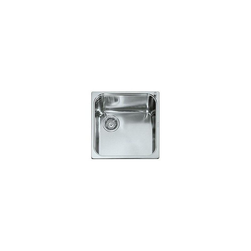  Alpes Lavabo semiempotrado VF 446-S de acero inoxidable de 46x46 cm