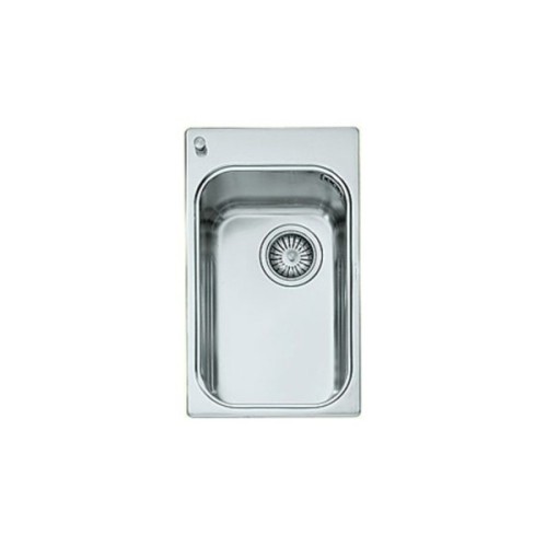 Alpes Semi-flush basin VF 531-D in stainless steel measuring 31x51 cm