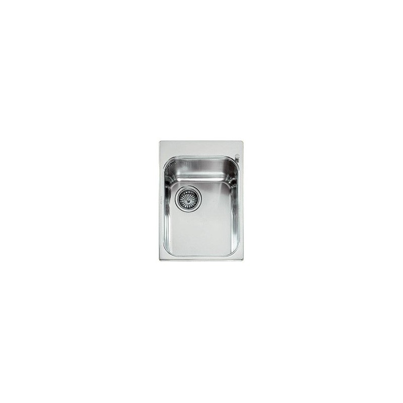  Alpes Semi-flush basin VF 536-S in stainless steel measuring 36x51 cm