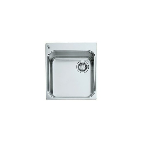 Alpes Semi-flush basin VF 546-D in stainless steel measuring 46x51 cm