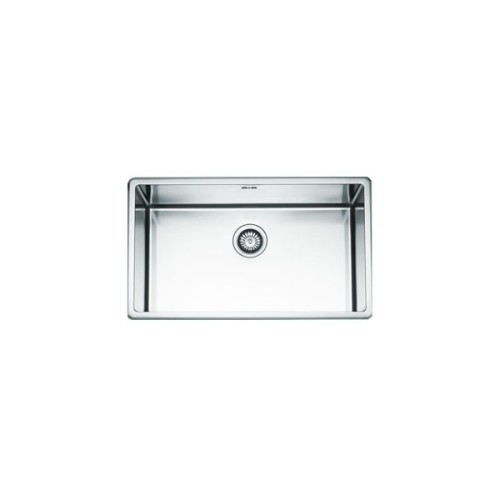 Alpes Lavabo semiempotrado VFR 475 de acero inoxidable de 75,5x45 cm