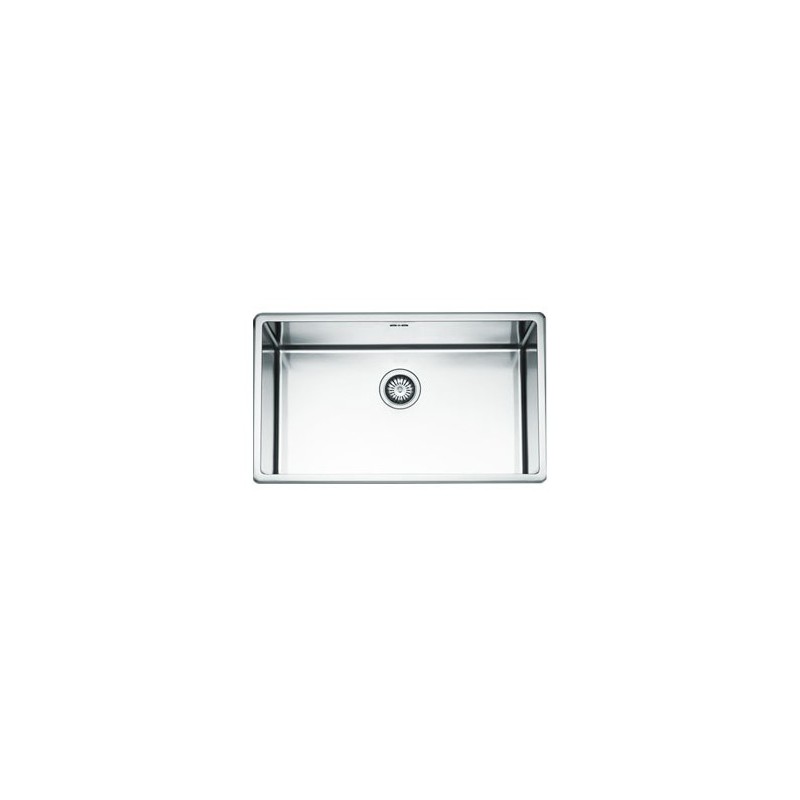  Alpes Semi-flush basin VFR 475 in stainless steel measuring 75.5x45 cm