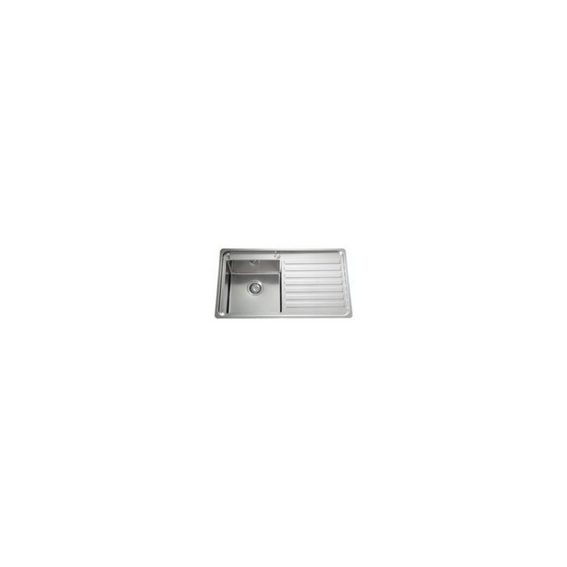 Alpes Sink filotop LFPS 587 / 1V1S with drainer on the right in stainless steel 87x51 cm