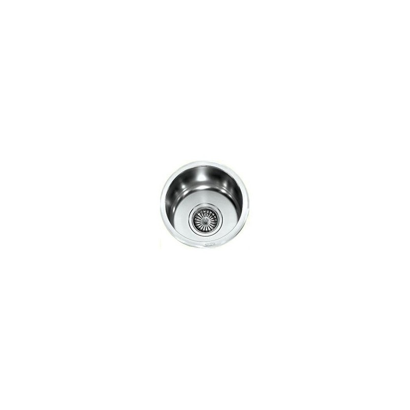  Alpes Lavabo circular bajo encimera VDS 25 en acero inoxidable Ø29 cm