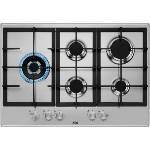 AEG Table de cuisson à gaz HGB 75520 SM 75 cm finition acier inoxydable
