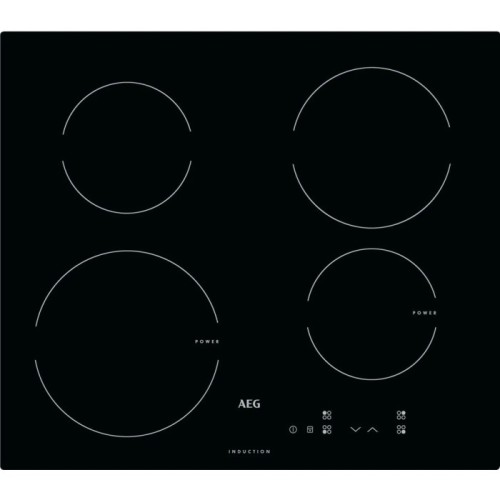 Table de cuisson à induction AEG HK 604200 IB 60 cm finition vitrocéramique noire