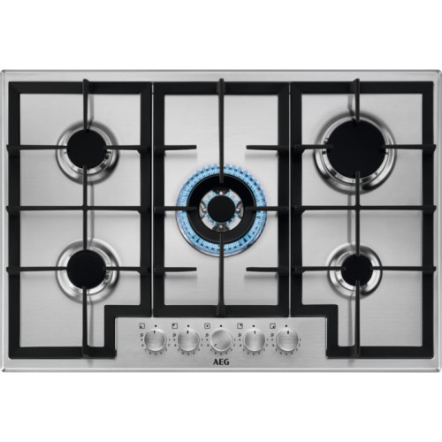 PRONTA CONSEGNA - AEG Piano cottura a gas HGB 75420 SM finitura inox da 75 cm