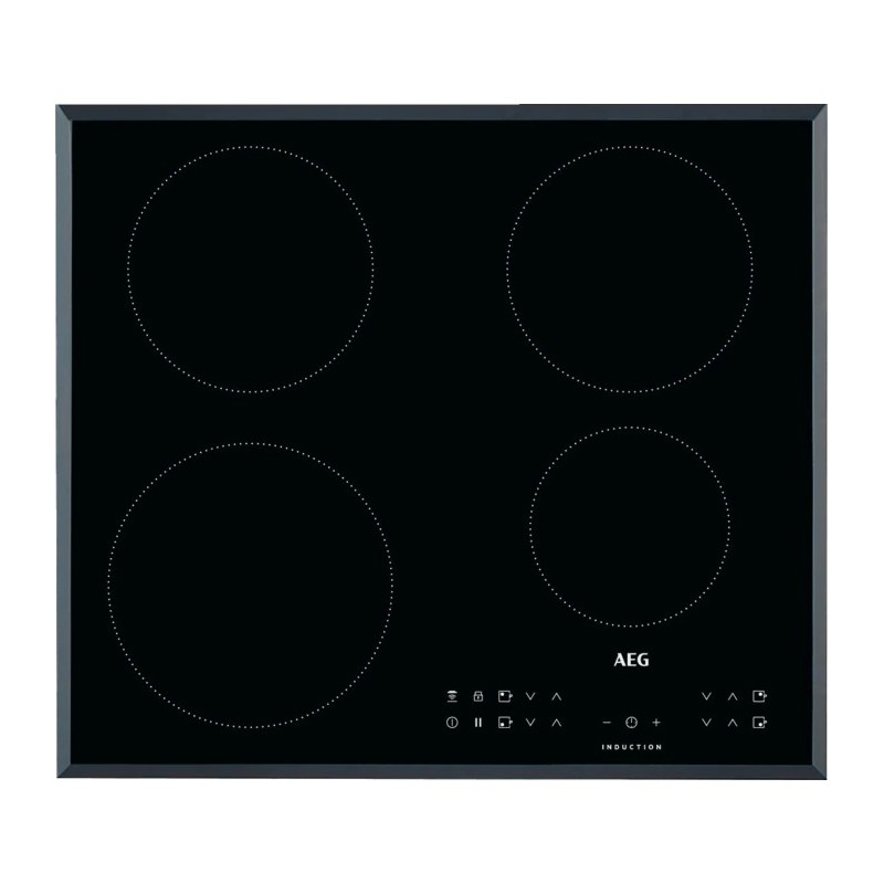  Table de cuisson à induction AEG IKB 64303 FB 60 cm finition vitrocéramique noire biseautée